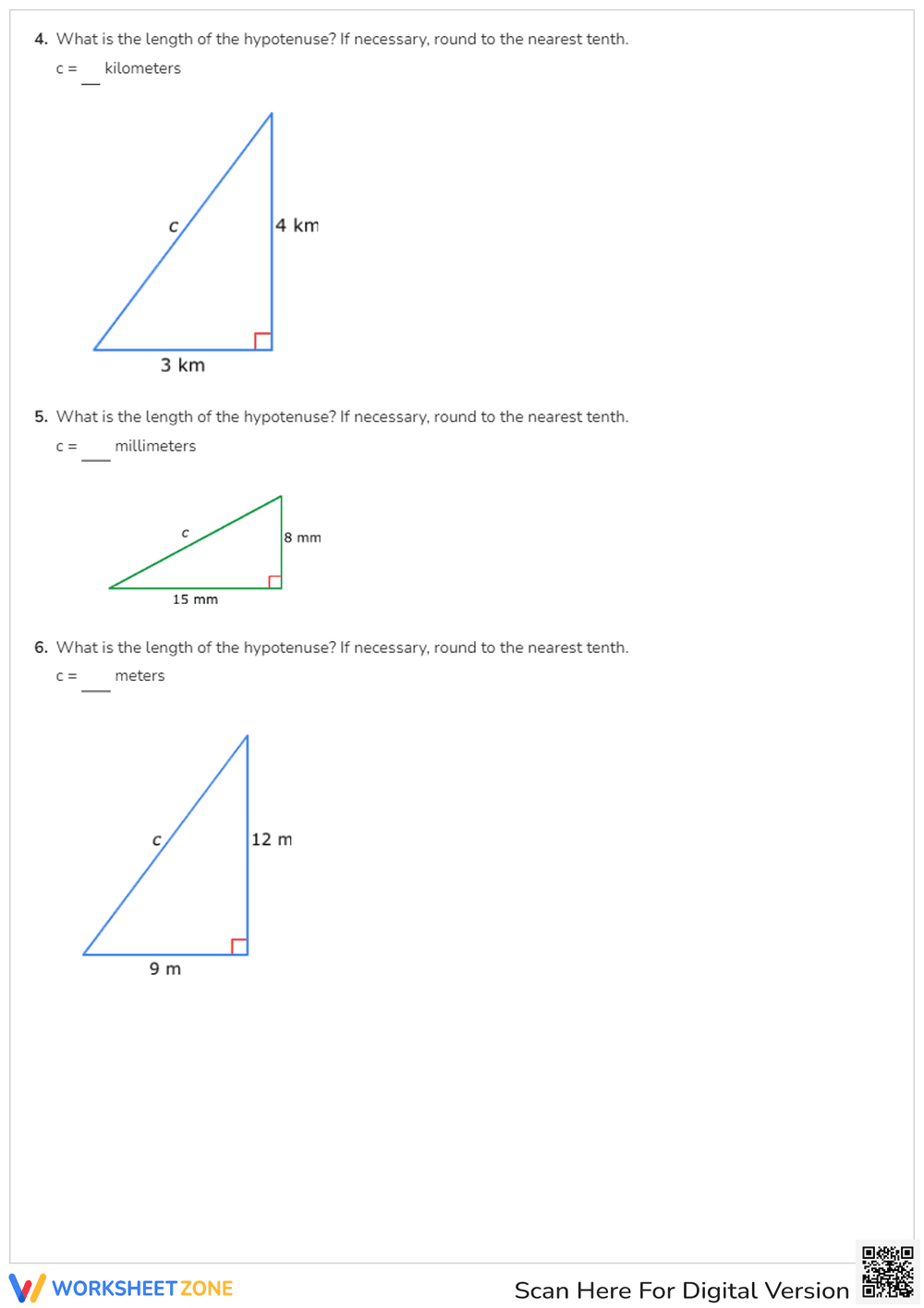 Find the Length of the Hypotenuse - Page 2