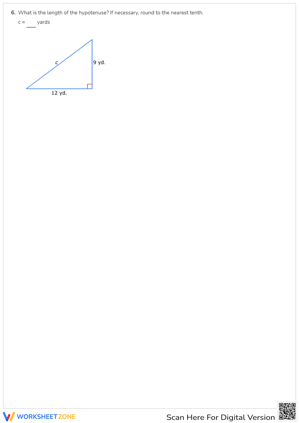 Hypotenuse Length with Pythagorean Theorem - Page 3