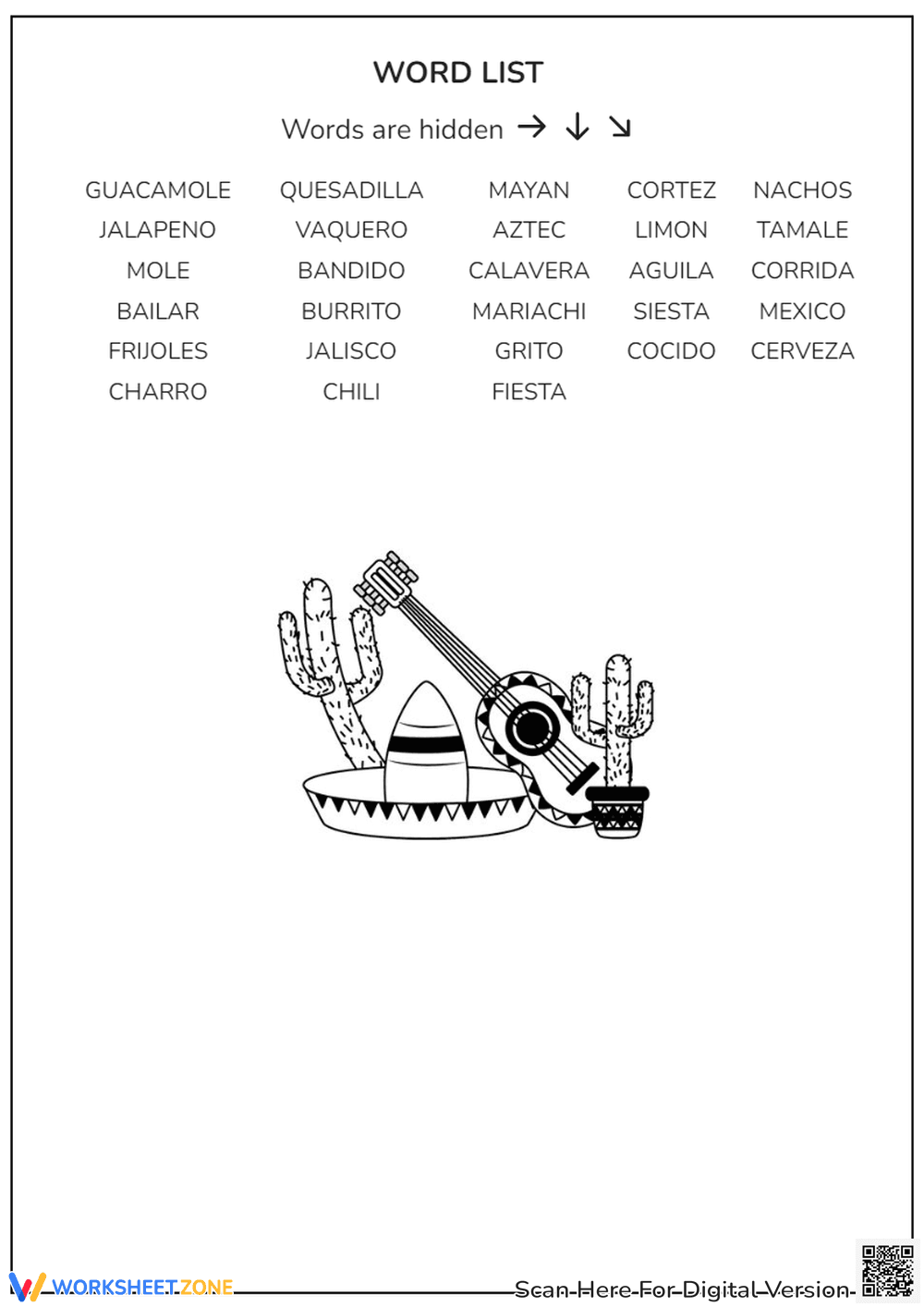 Cinco De Mayo Themed Word Search - Page 2