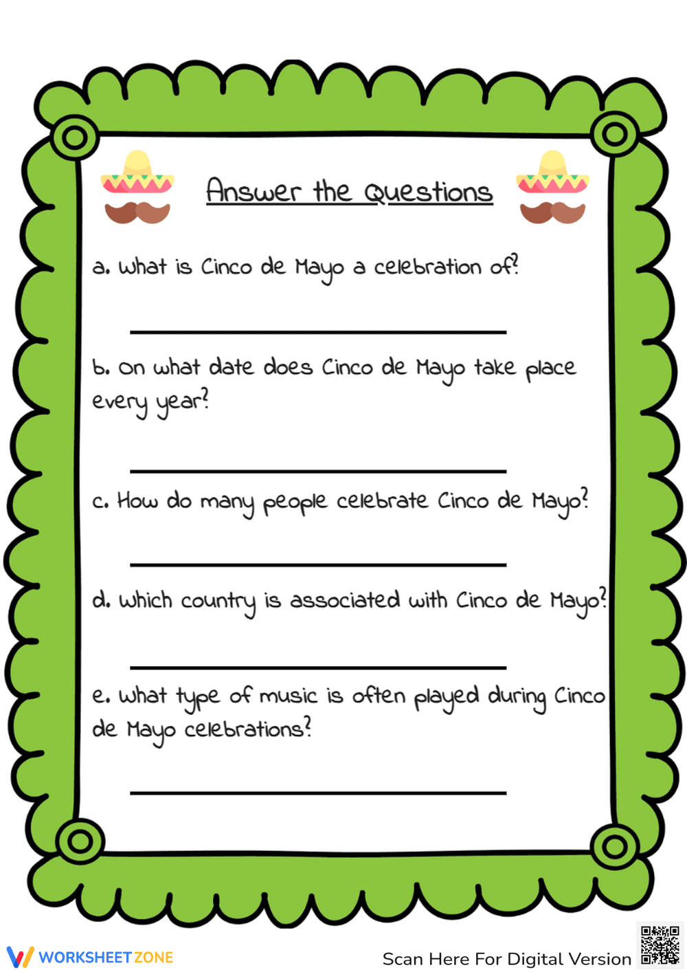 Cinco de Mayo Reading Comprehension - Page 2