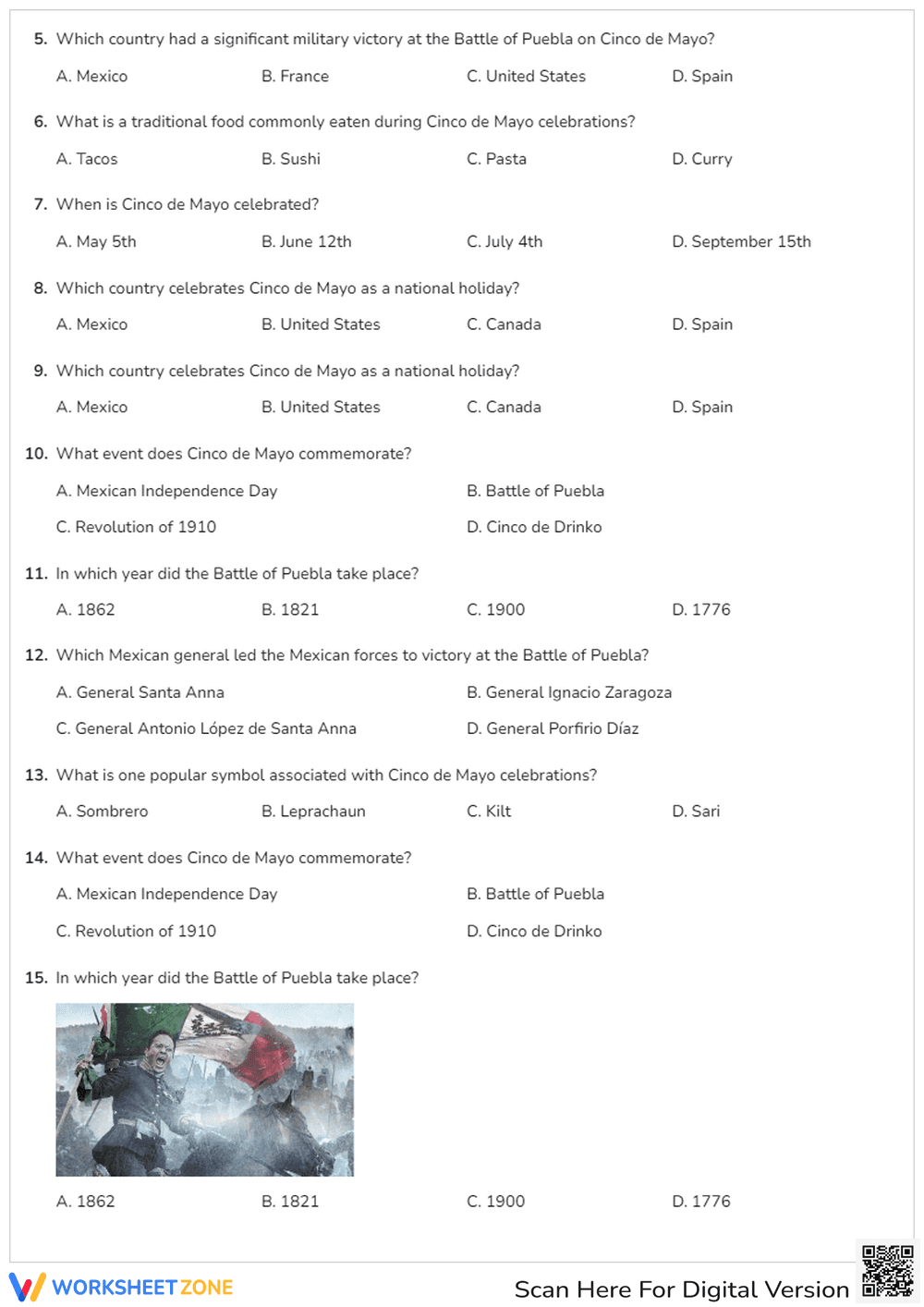 Cinco de Mayo Trivia and History Quiz - Page 2