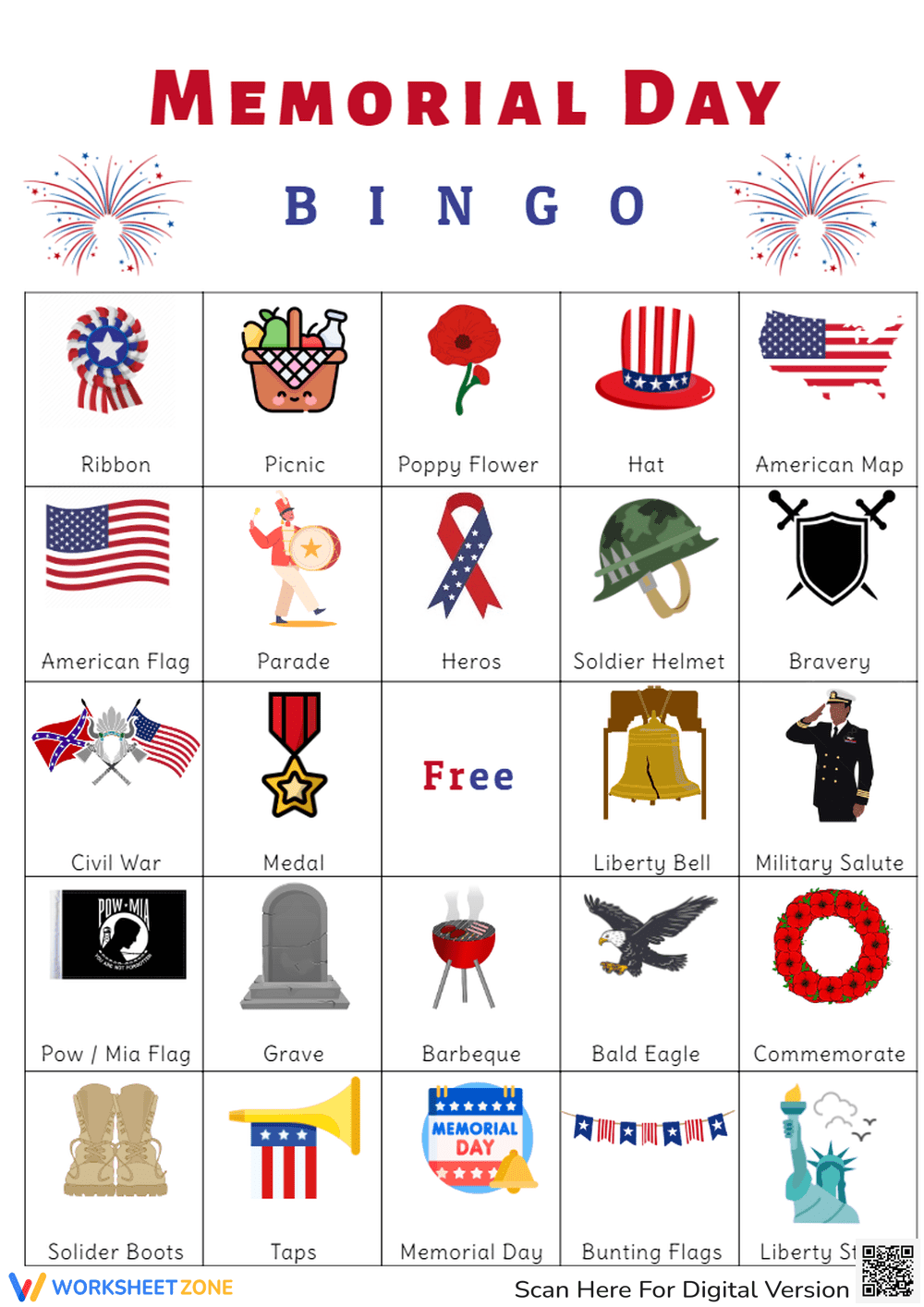 Play Memorial Day Bingo: A Fun Patriotic Game - Page 1