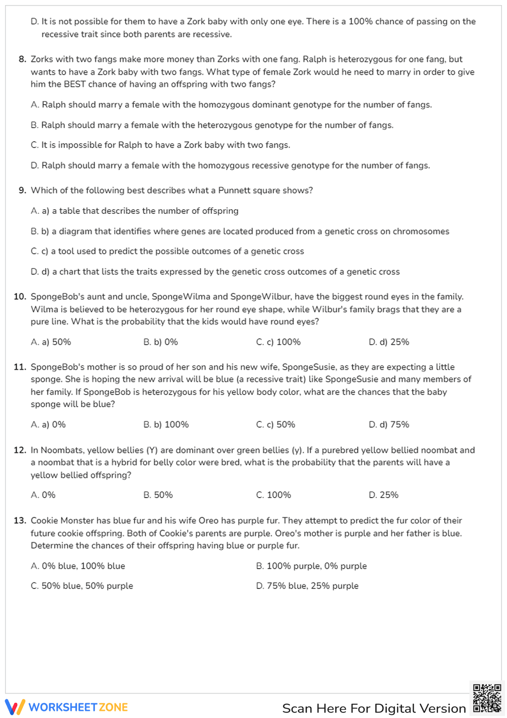 Punnett Square Practice - Page 2