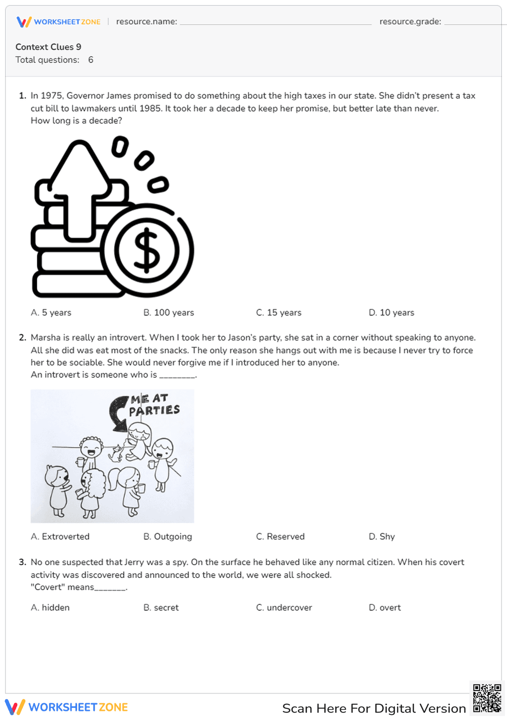 Improving Comprehension Through Context Clues - Page 1