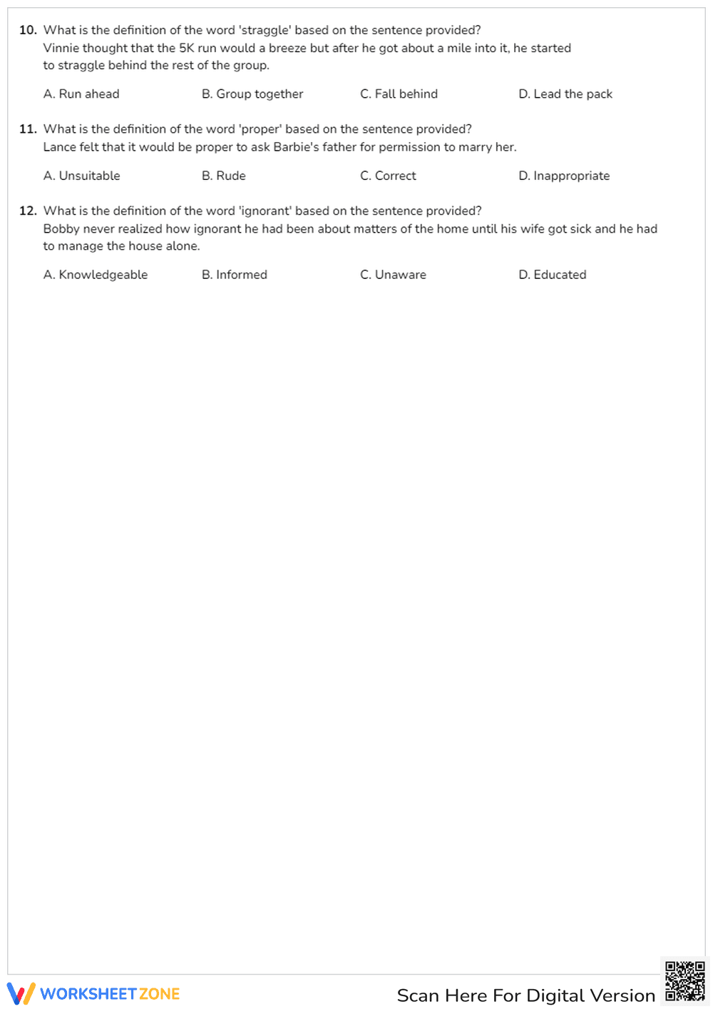 Defining Words: Understanding with Context Clues - Page 2