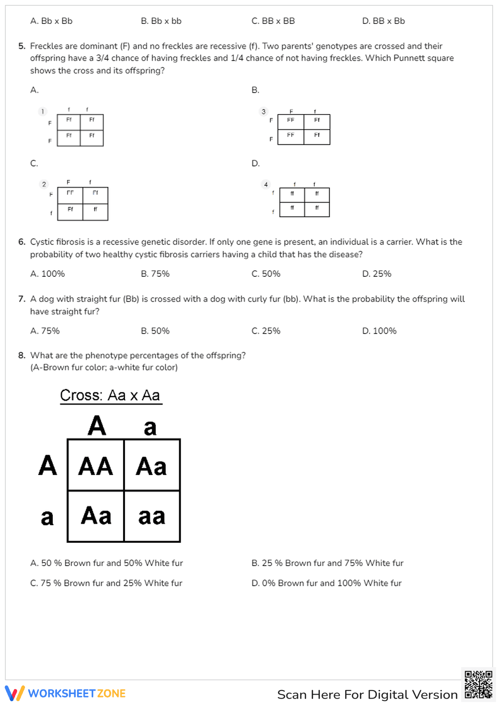 Punnett Square Practice - Page 2