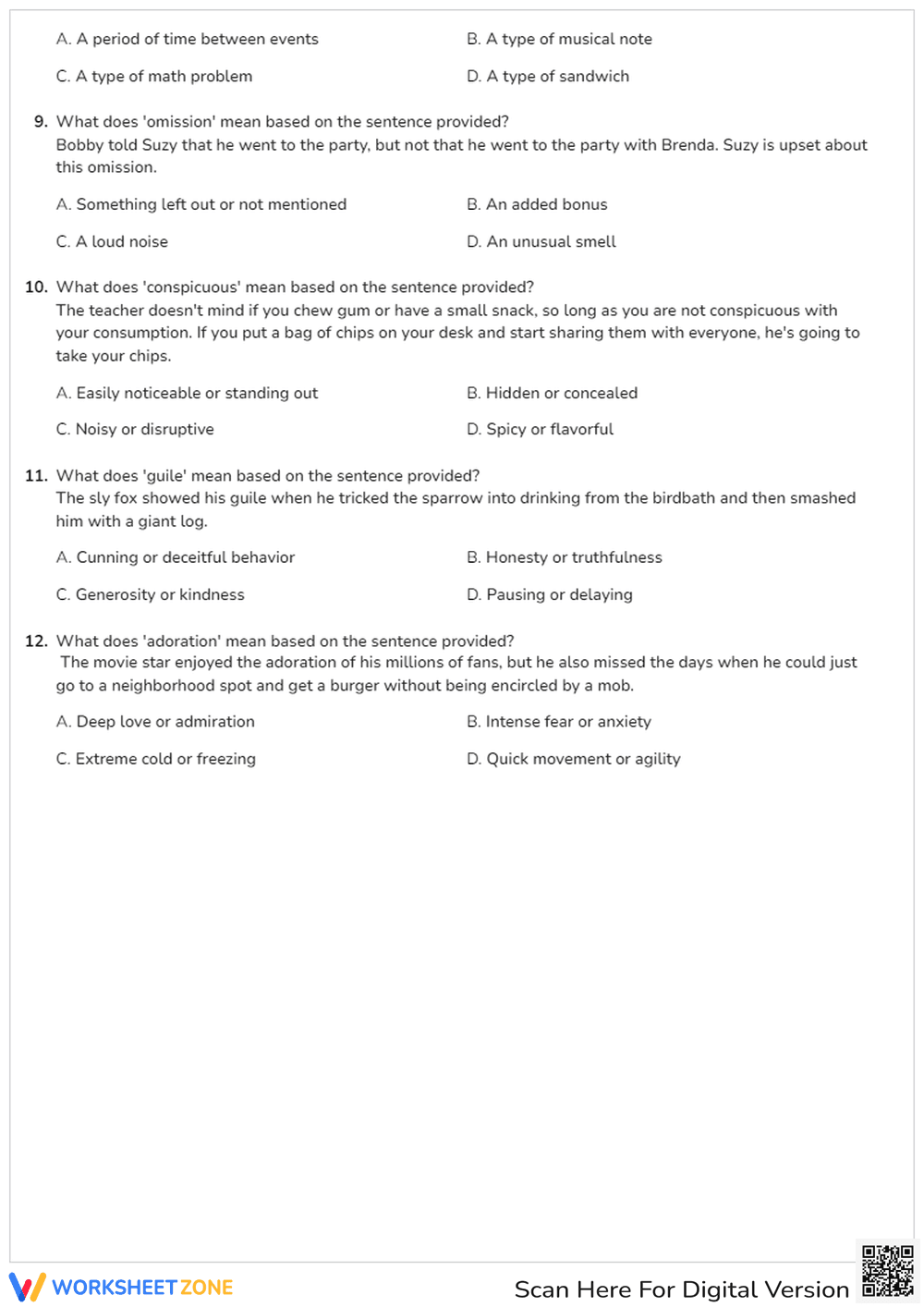 Inferring Word Meaning with Context Clues - Page 2
