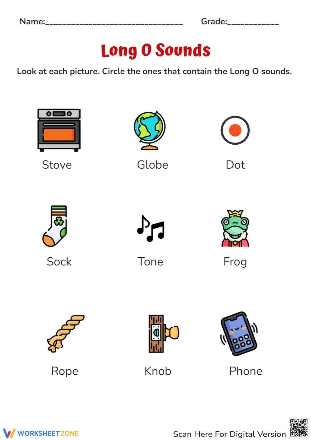 Master Long O Sounds with This Worksheet - Page 1