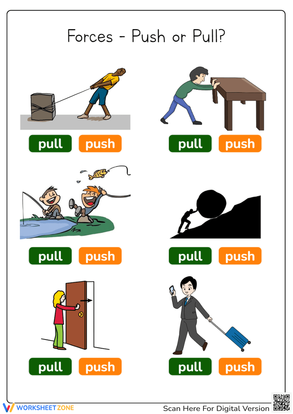 Identify Push or Pull Forces - Page 1