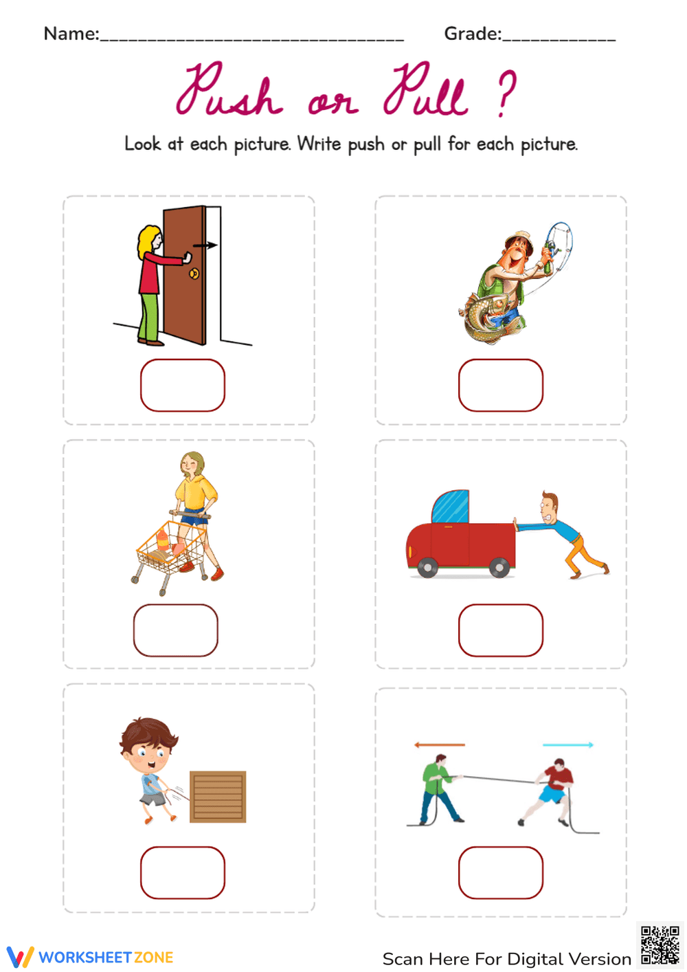 Identifying Push or Pull Forces - Page 1