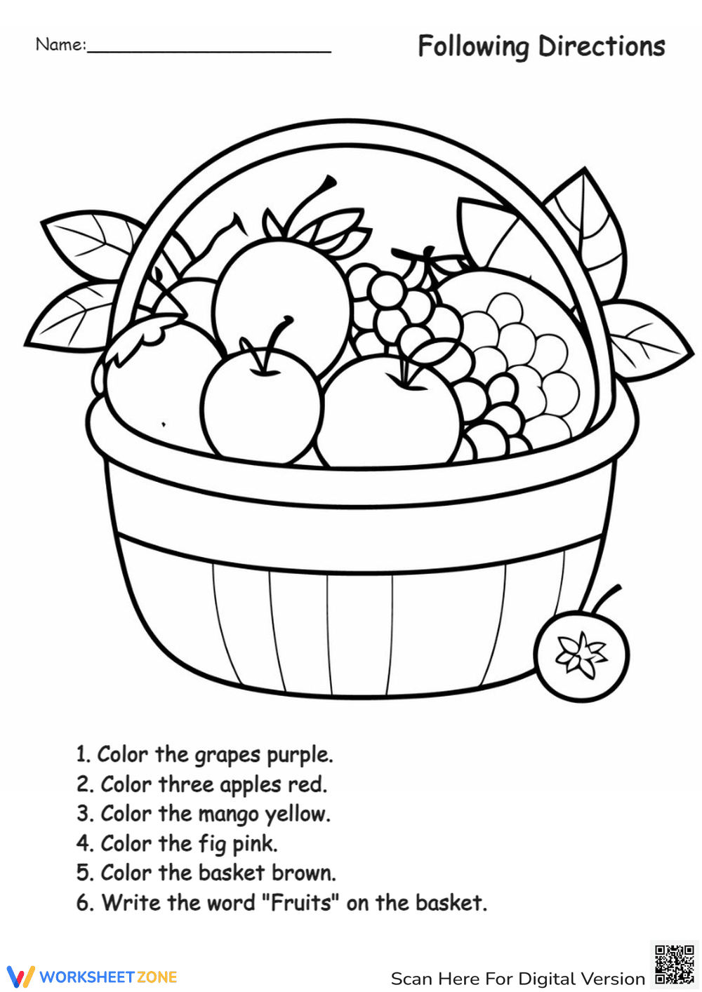 Following Directions 3 - Page 1