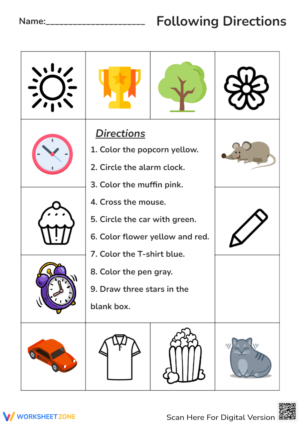 Following Directions Activity - Page 1