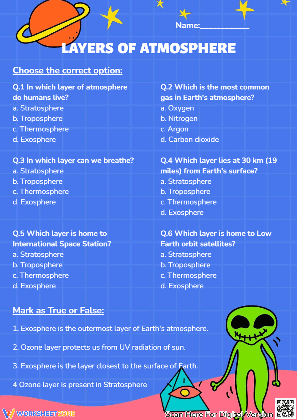 Explore the Layers of the Atmosphere - Page 1