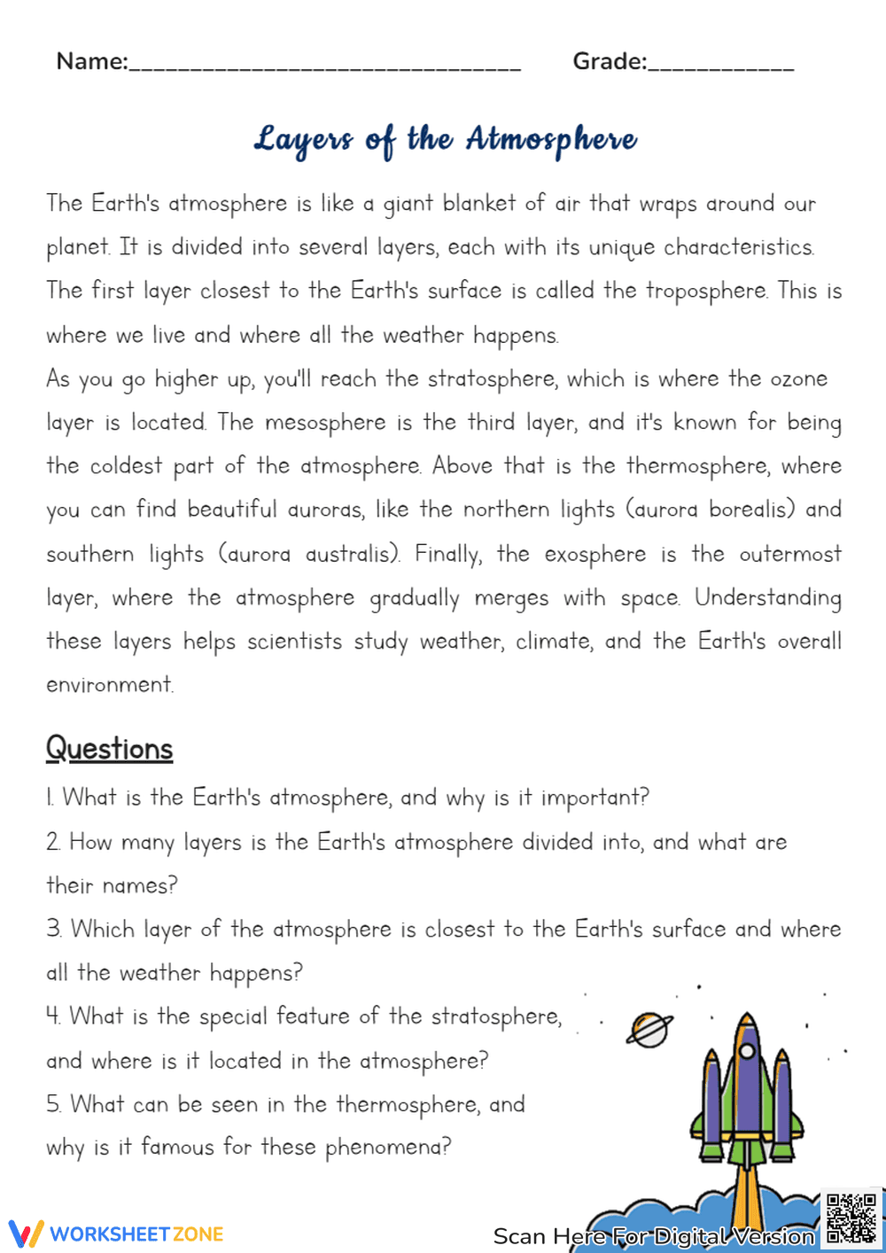 Layers of the Atmosphere - Page 1