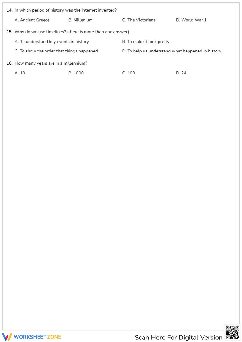 World History Timeline Quiz - Page 2