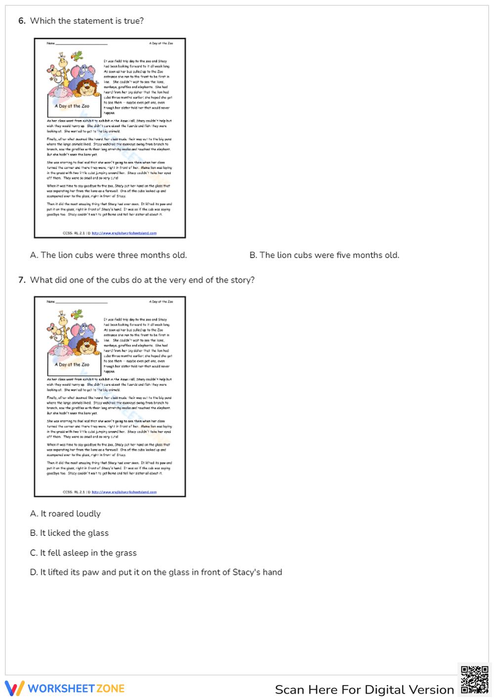 short story with questions 1 - Page 4