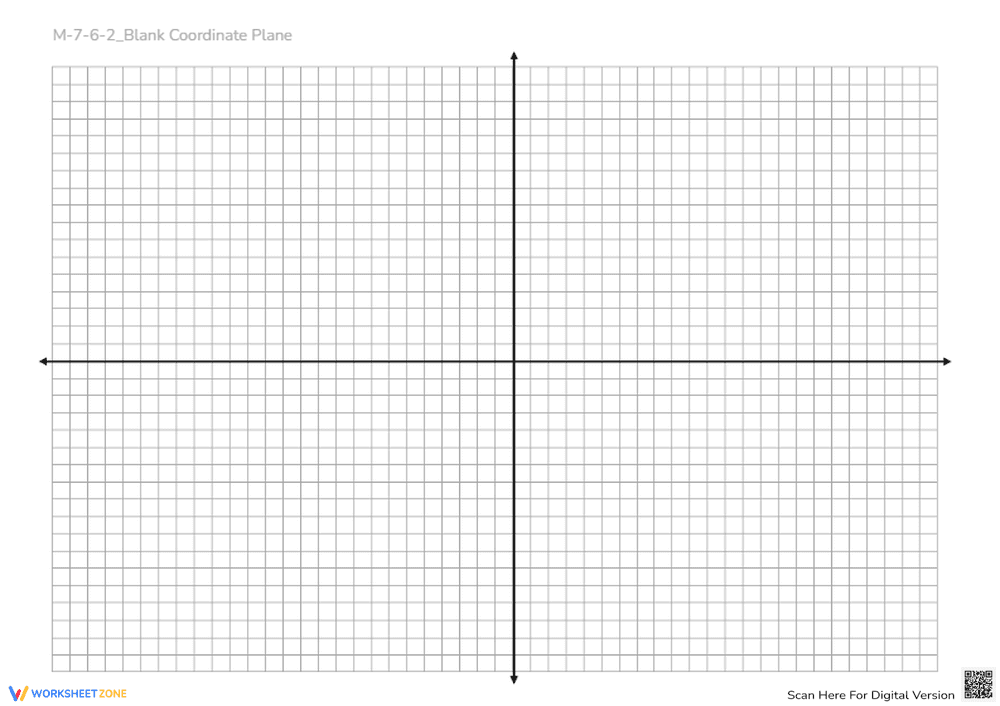 Blank Coordinate Plane Worksheet - Graphing & Plotting Practice - Page 1