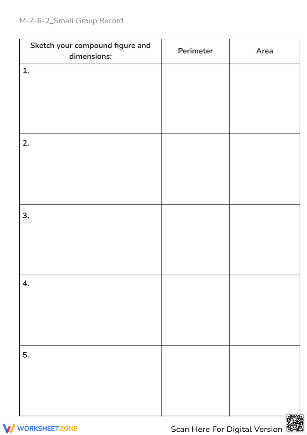 Compound Figures: Perimeter & Area Calculation Worksheet - Page 1