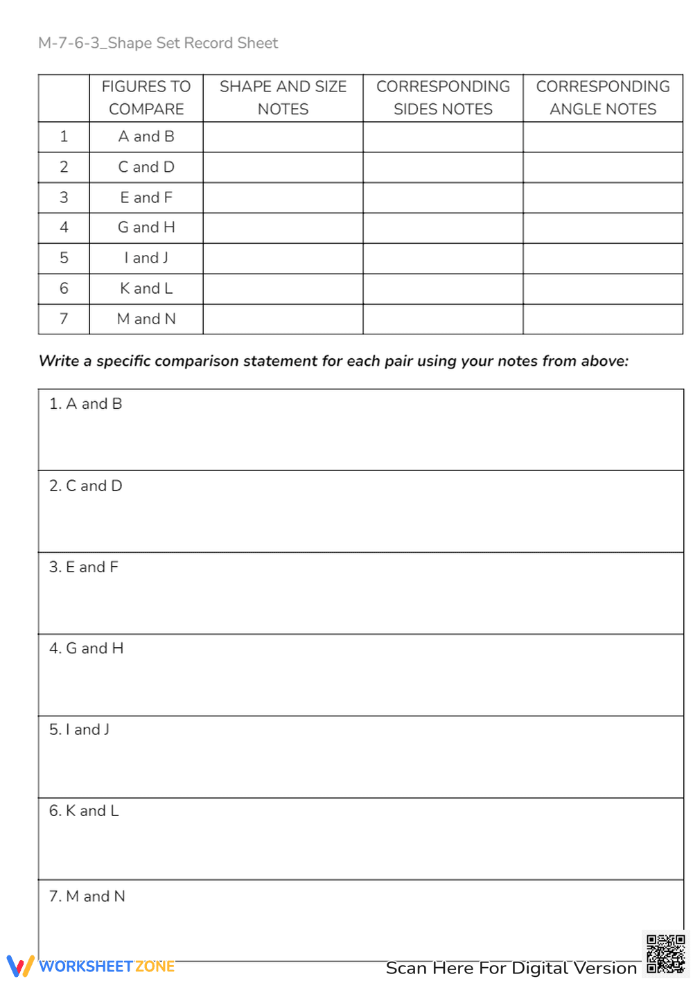 M-7-6-3_Shape Set Record Sheet - Page 1