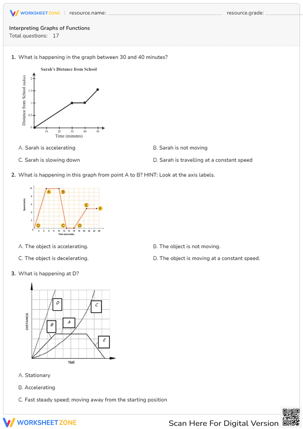 Interpreting Motion Graphs - Page 1