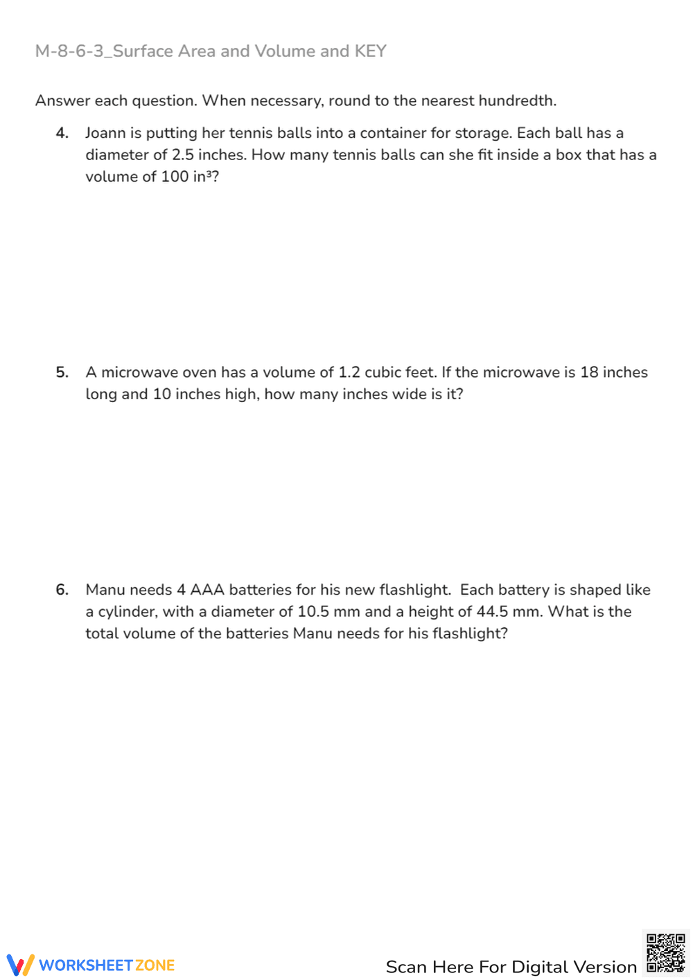 Surface Area & Volume: Prisms, Cylinders, Spheres - Math Practice - Page 2