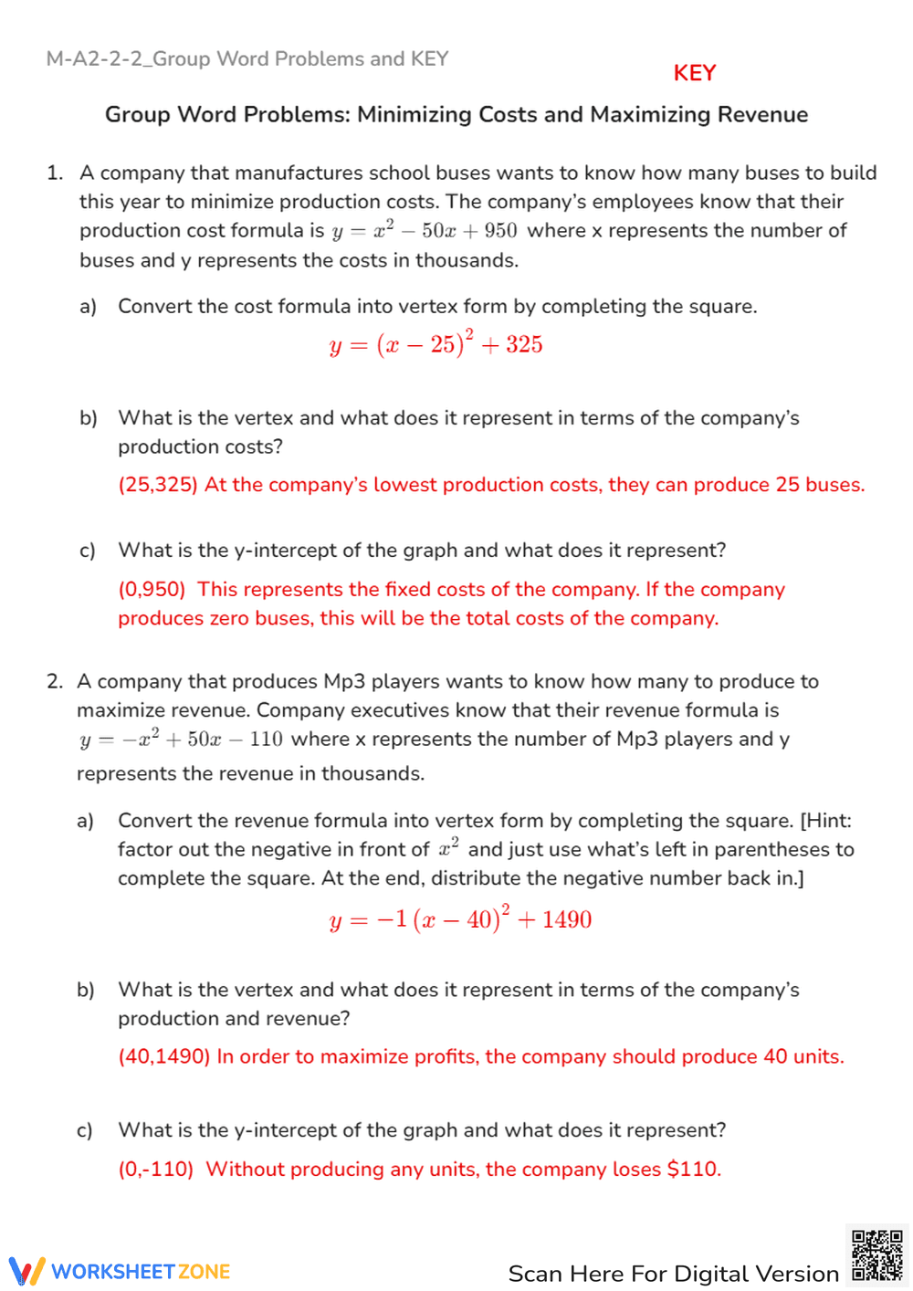 Solve Group Word Problems - Page 2