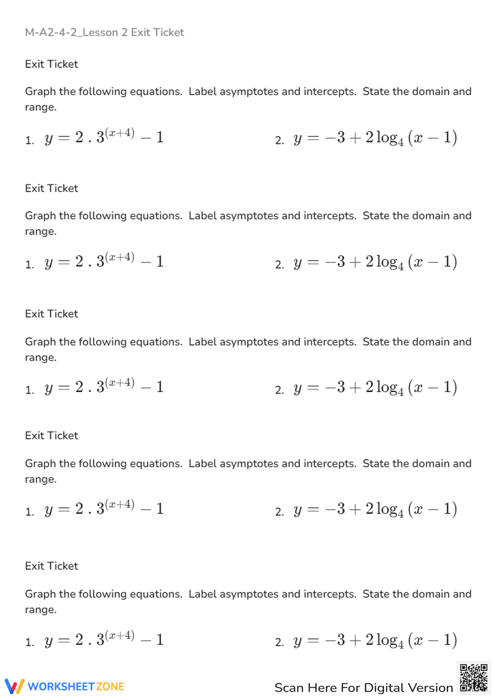 Exponential Decay: Bacteria Experiment & Asymptotes Worksheet - Page 2