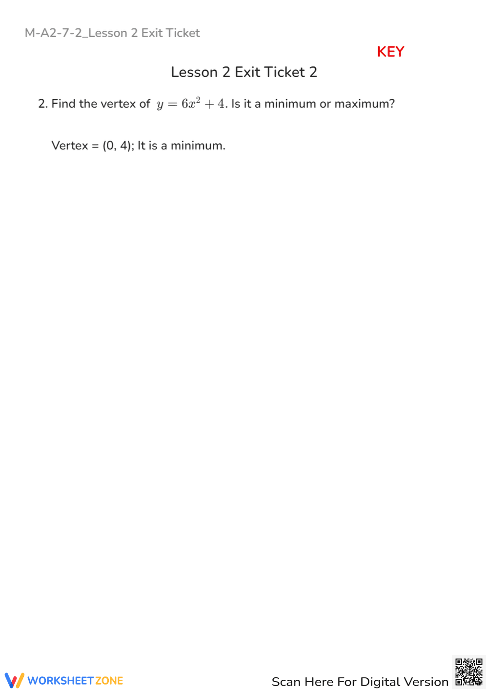 M-A2-7-2_Lesson 2 Exit Ticket and KEY - Page 7