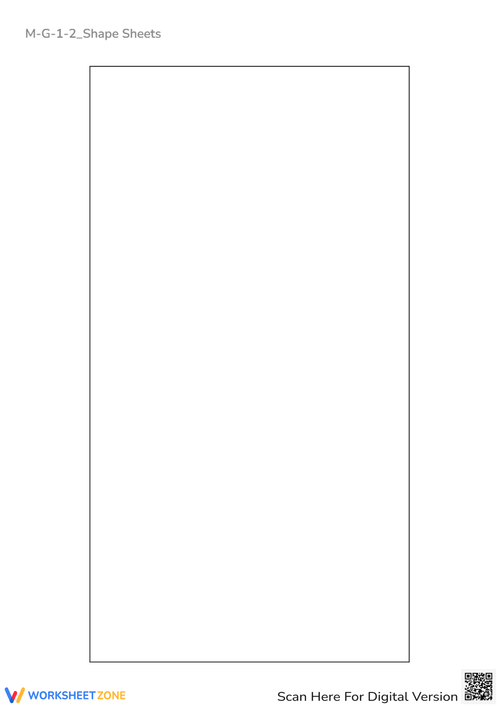 Shape Drawing Practice - Blank Geometry Worksheet for Kids - Page 1