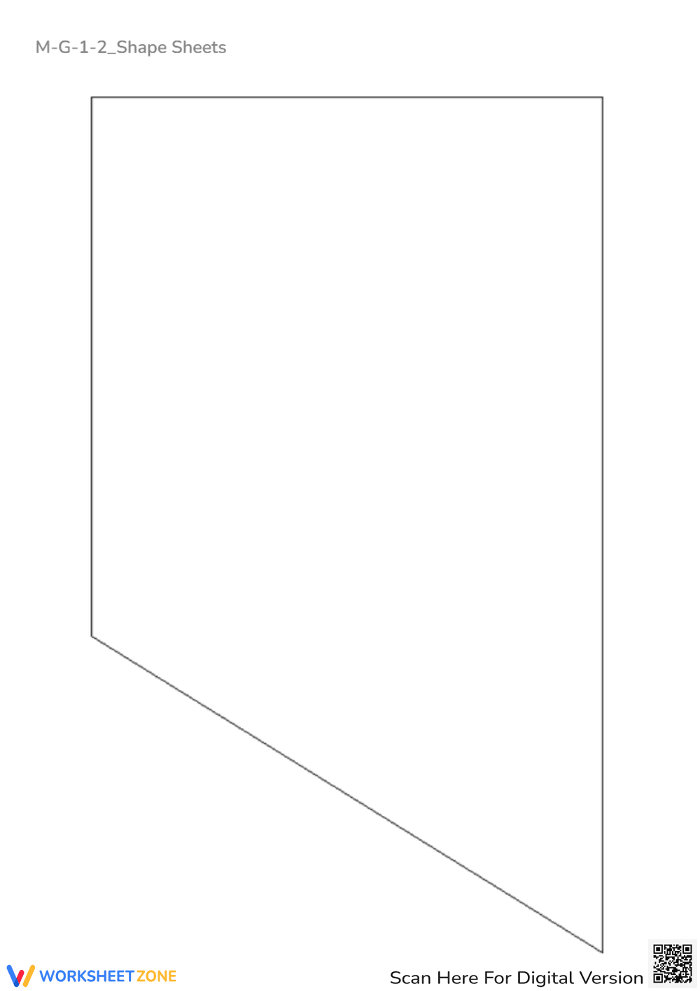 Shape Drawing Practice - Blank Geometry Worksheet for Kids - Page 8