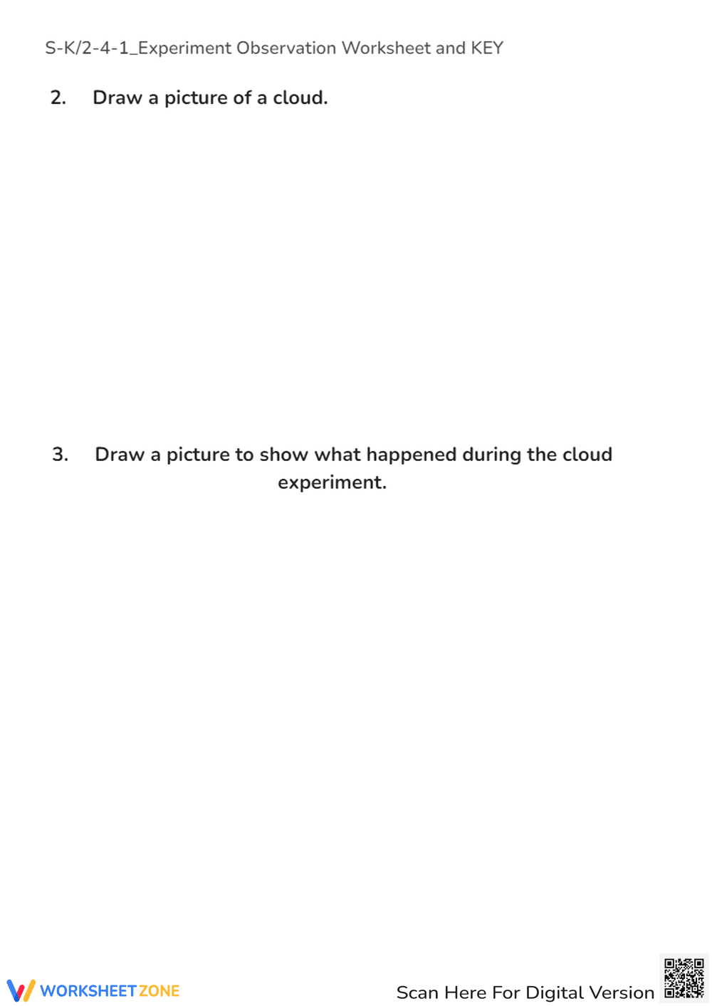 Science Experiment Observation Worksheet - Page 2