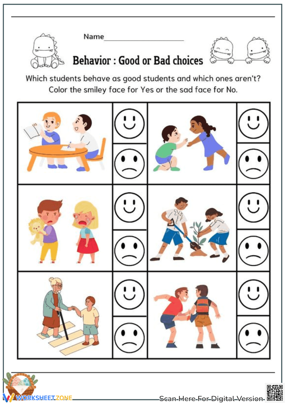 Behaviors: Good or Bad Choices - Page 1