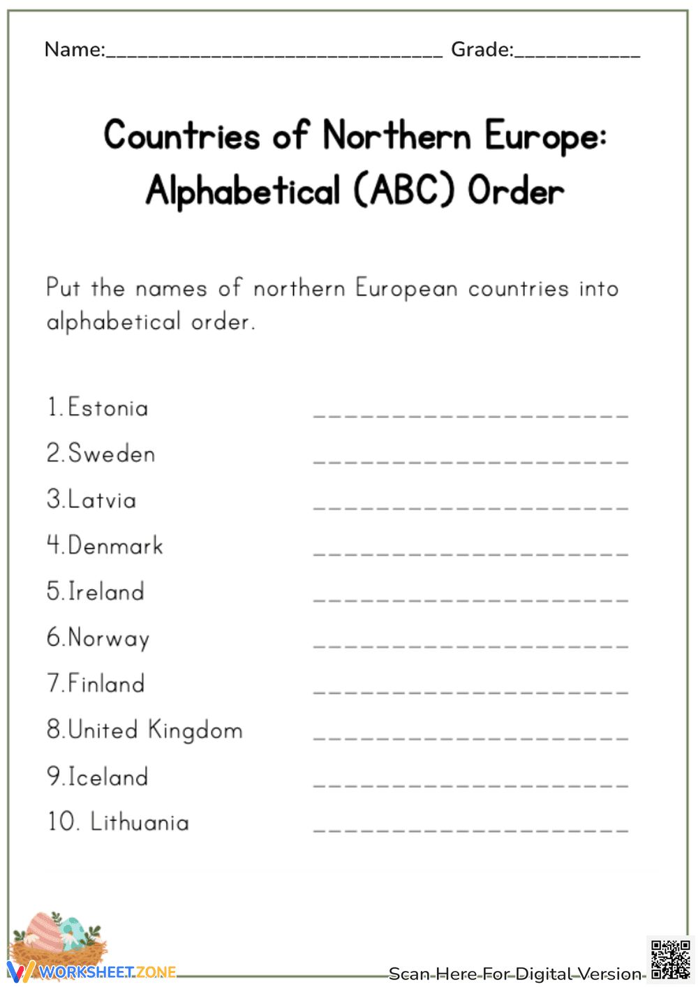 Countries of Northern Europe: Alphabetical Order - Page 1