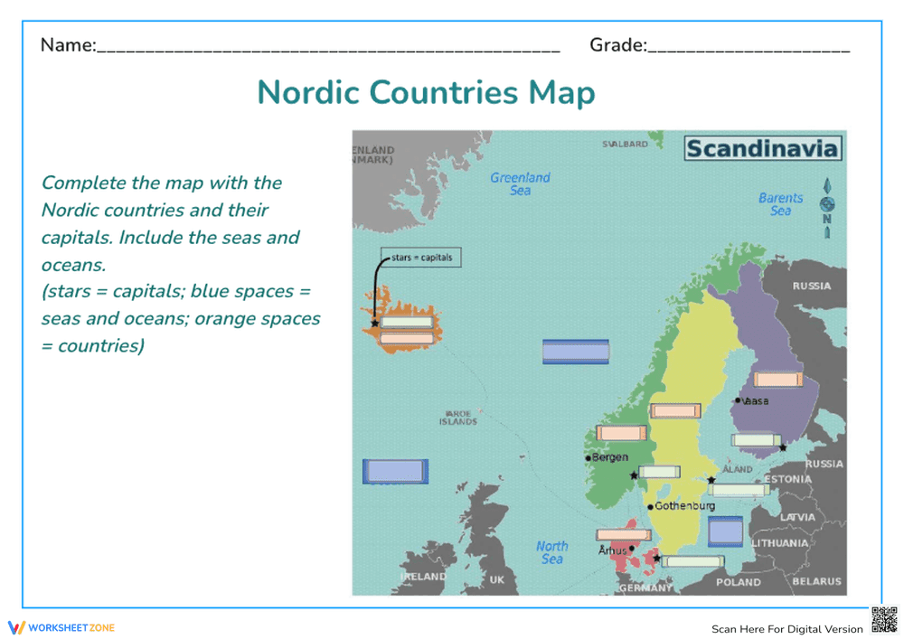 Nordic Countries Map - Page 1