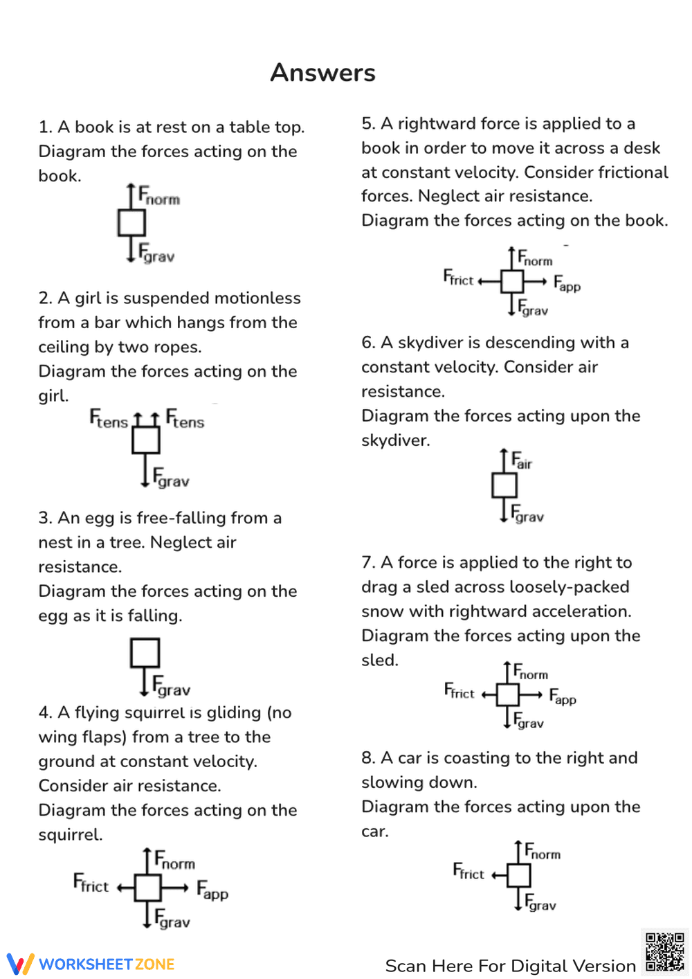 Free Body Diagram Practice - Page 2