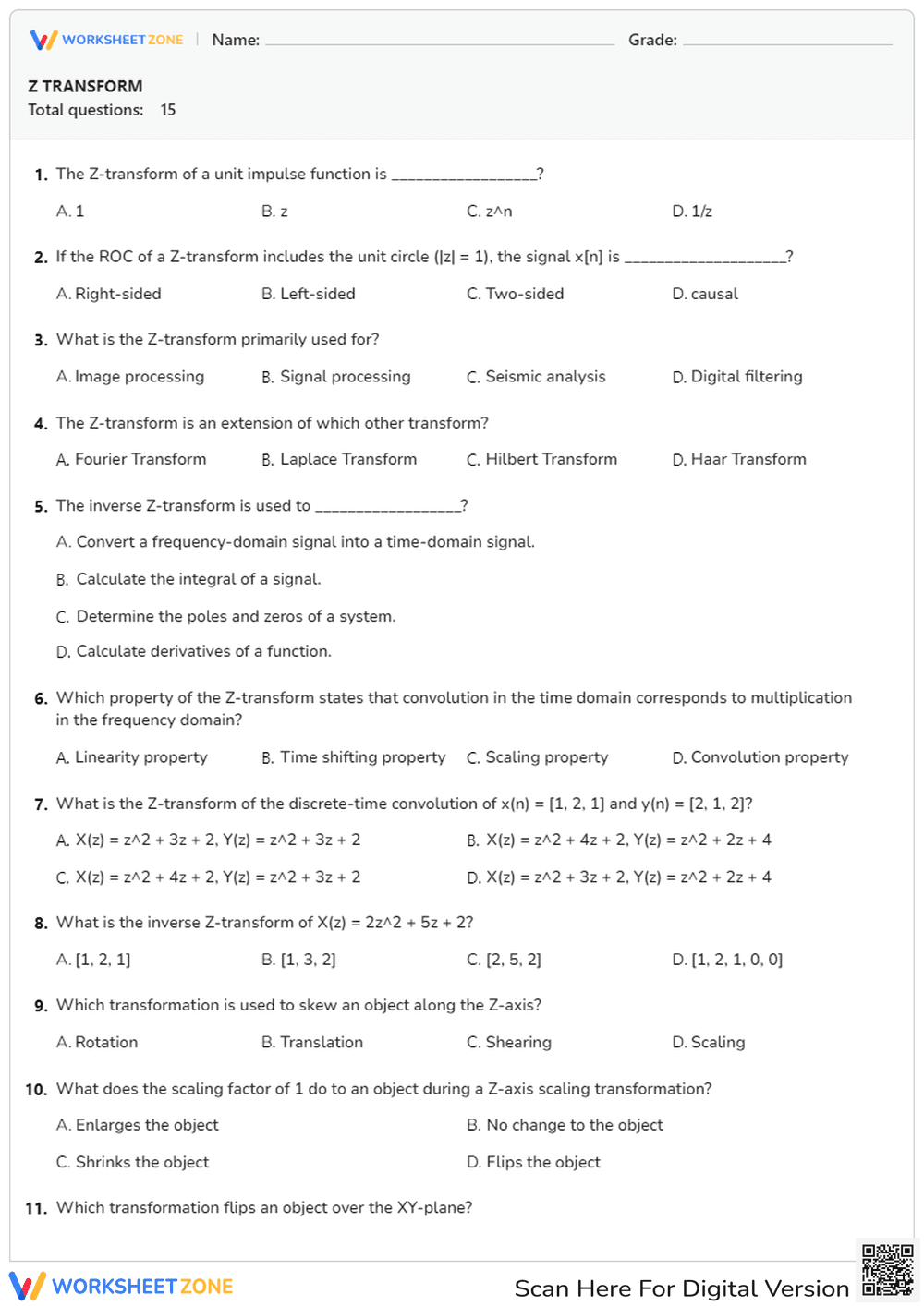 Z TRANSFORM - Page 1
