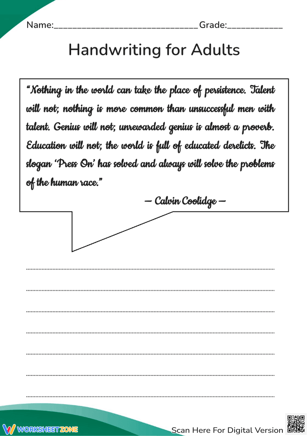 Handwriting Improvement: Adult Edition - Page 1