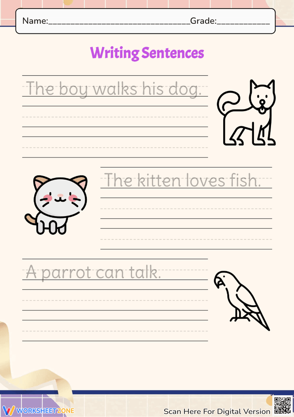 Handwriting Without Tears: Sentence Writing - Page 1