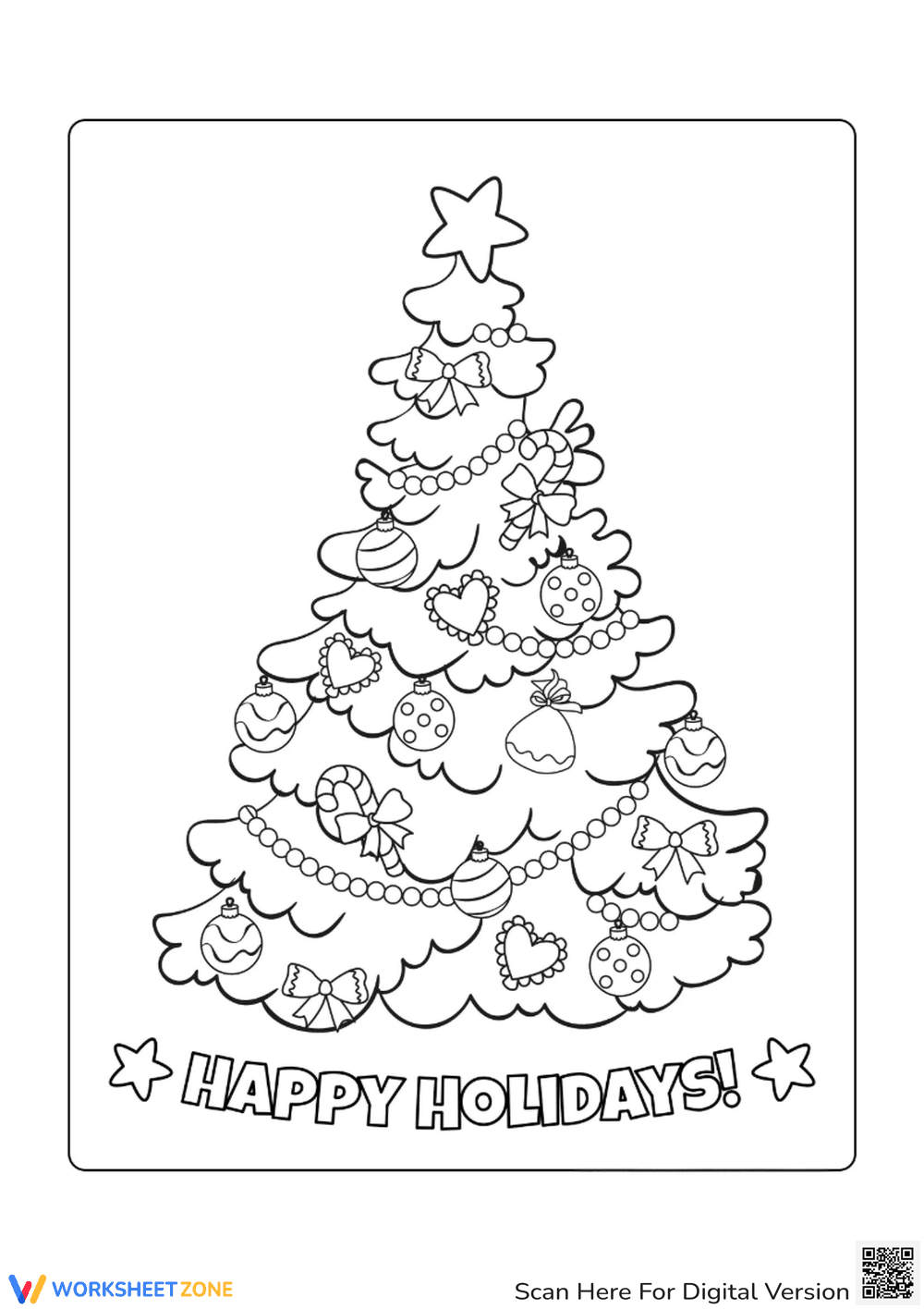 Festive Christmas Tree with Decorations - Page 1