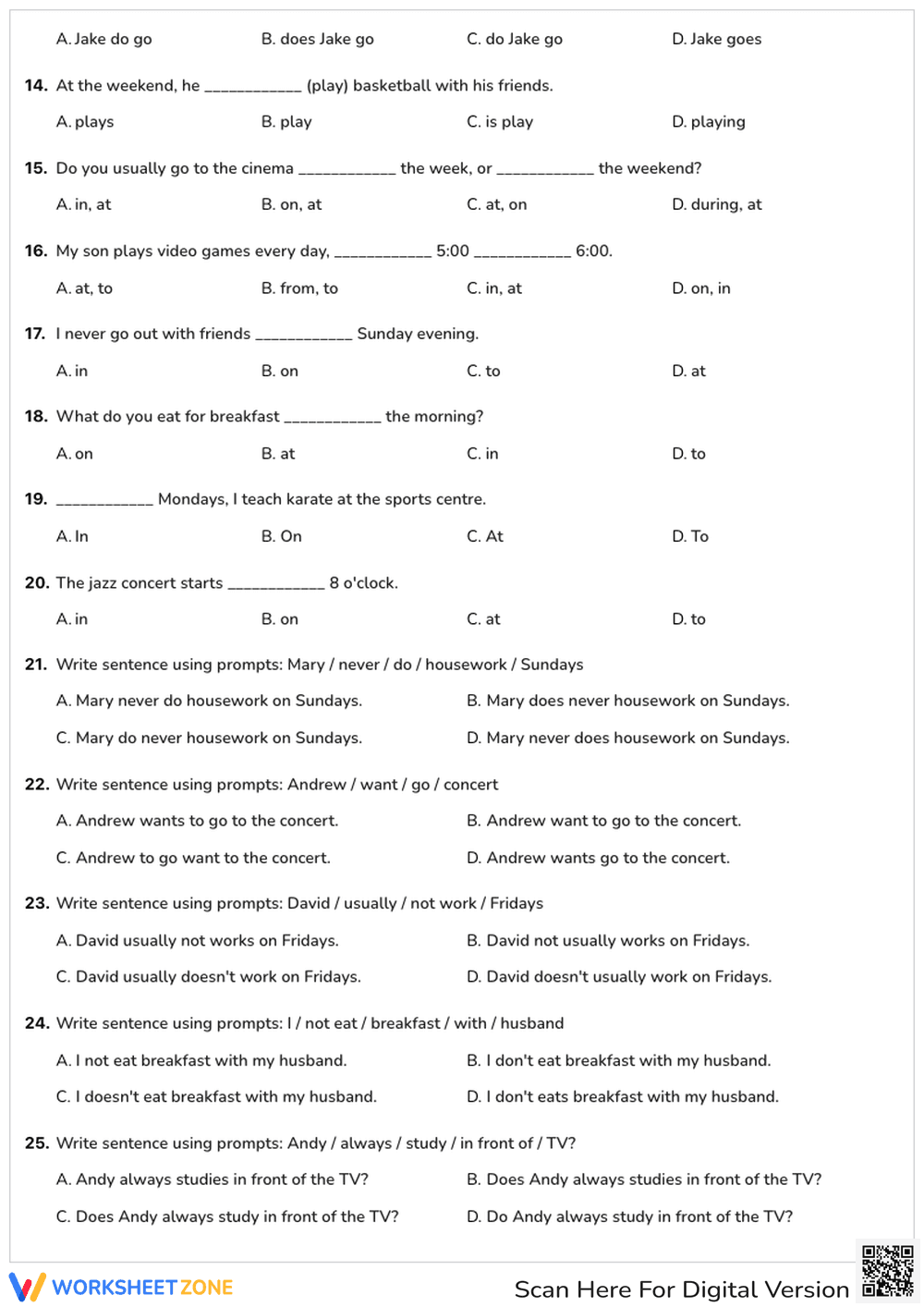 Destination A1: Unit 2 Review - Page 2