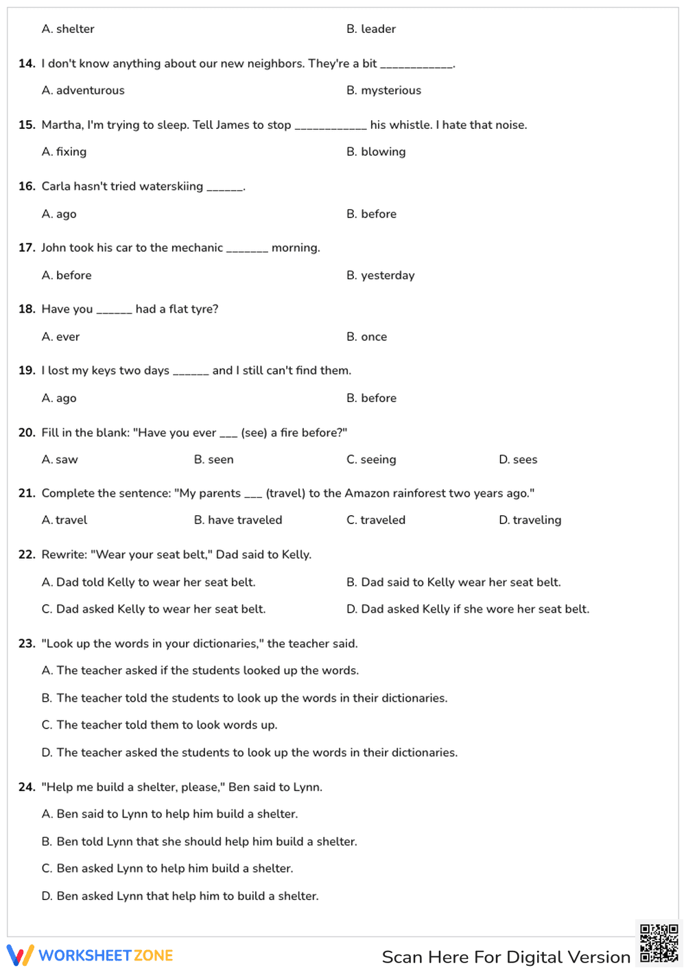 Destination A1: Unit 8 Review - Page 2