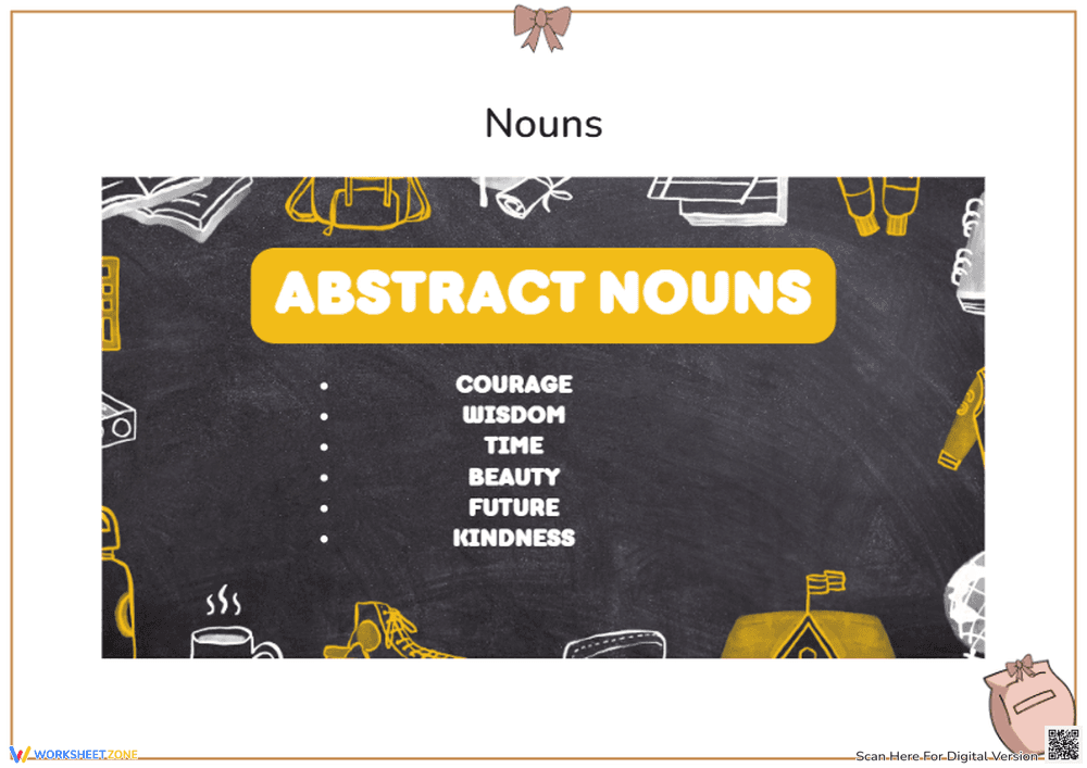 Abstract Nouns Worksheet - Page 1