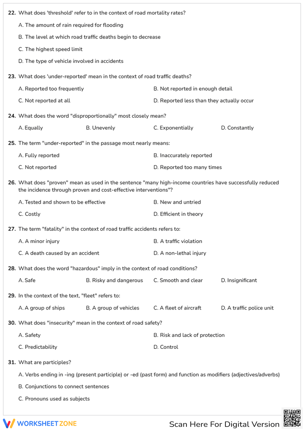 English Exam: Grade 12, Unit 3 - Page 3