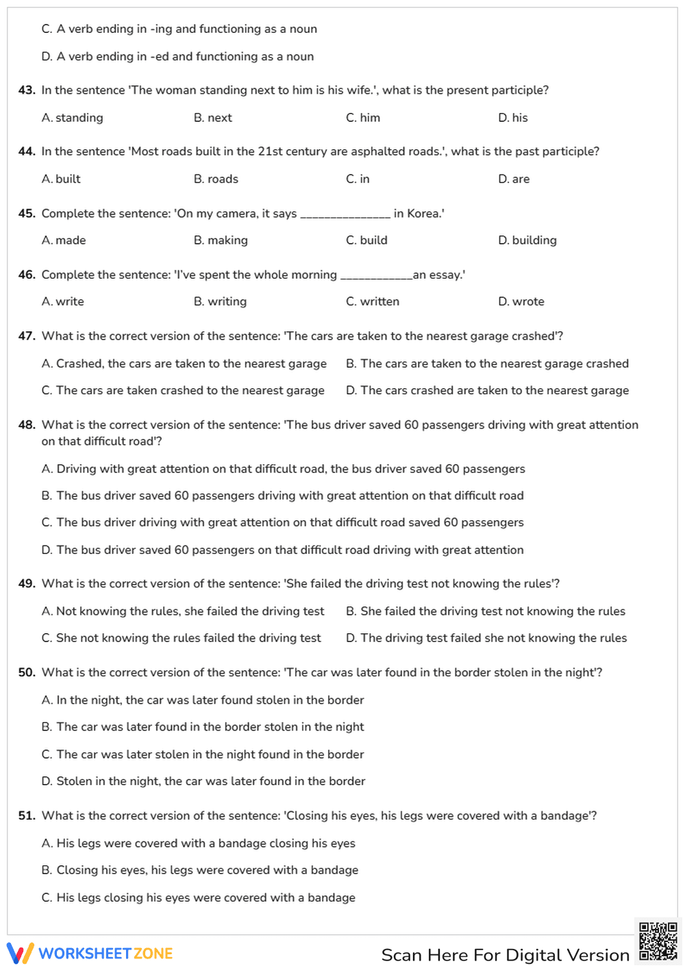 English Exam: Grade 12, Unit 3 - Page 5