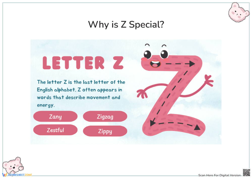 Letter Z Worksheets - Page 1