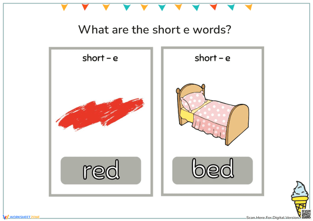 Short E Words – Phonics Learning for Early Readers - Page 1