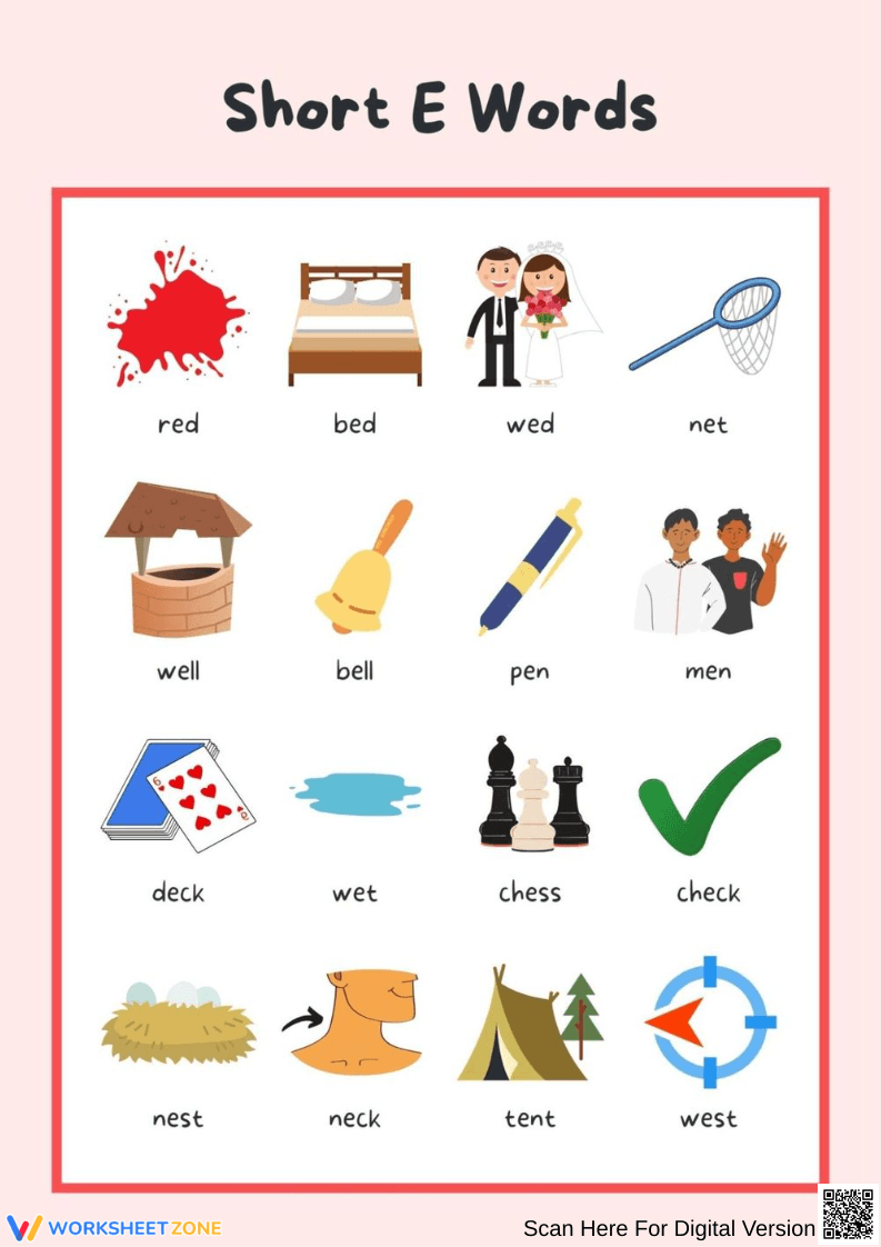 Short E Words List - Page 1