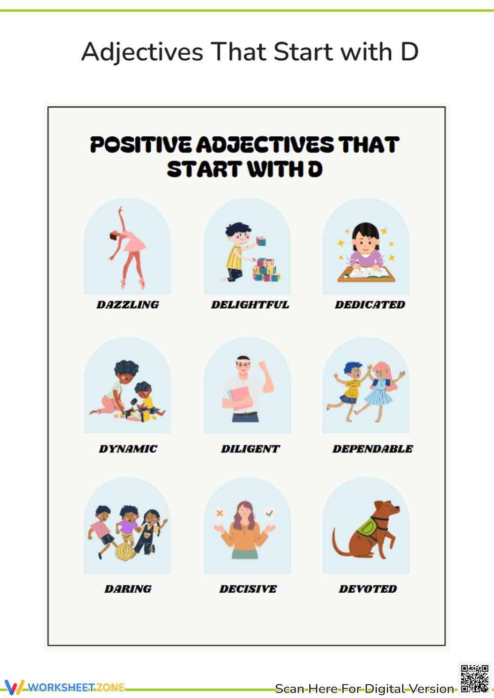 Positive Adjectives That Start with D - Page 1