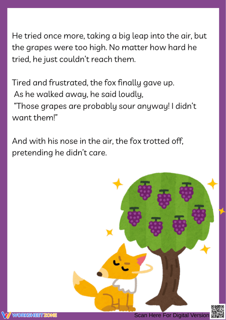 The Fox and the Grapes - Fables and Short Stories for Children - Page 2