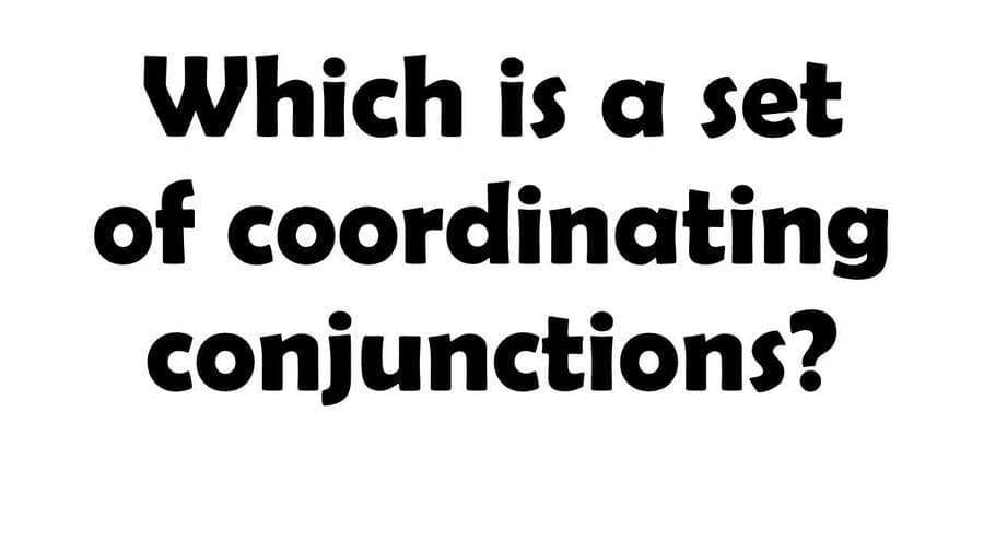 Conjunctions